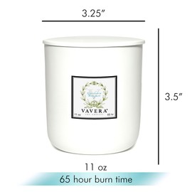 VAVERA Gardenia Candle. Wood Wick Candles That Crackle, 11oz Matt White Candle Jar w/lid, Consummate Gardenia Lover's Delight. Soy, Vegan, Non Toxic Mothers Day Gifts for Mom. Hand-Crafted in USA.