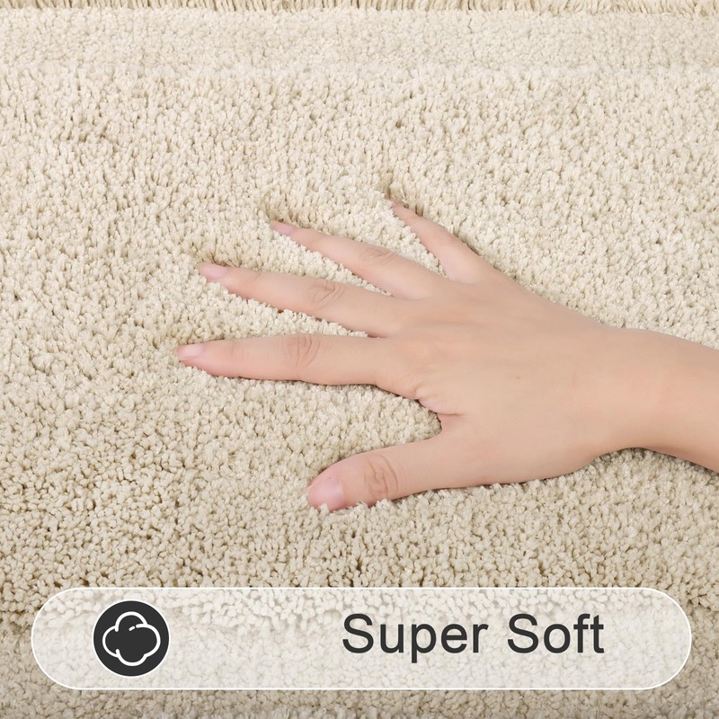 SHACOS Super Soft Small Bathroom Rugs 16x24 inch Microfiber Bath