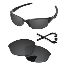 PapaViva Replacement Lenses & Rubber Kits for Oakley Half Jacket 2.0 Black Grey - Polarised