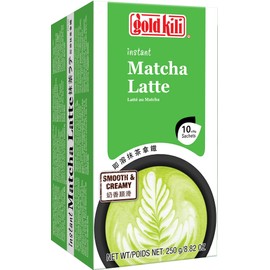 1 Pack - Instant Matcha Latte - Tra Xanh Hoa Tan Matcha Latte - 10 Sachets per Box - Product of Singapore