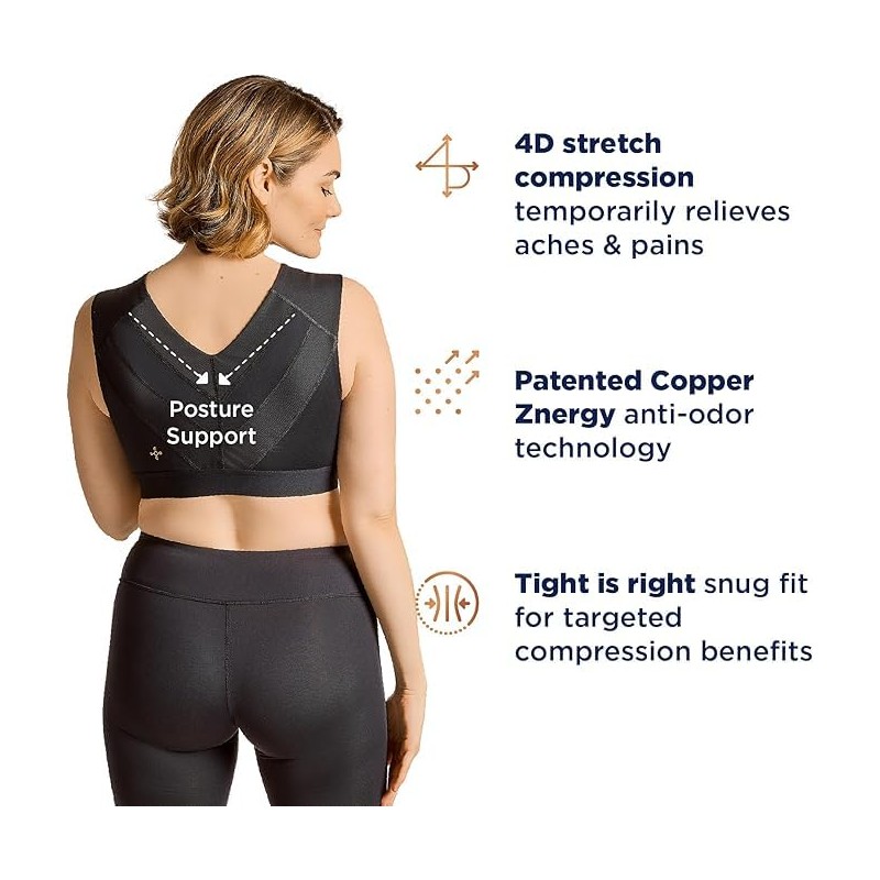 Tommie Copper Shoulder Support Bra, Posture Corrector for Women, with