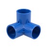 sourcing map 3-Way PVC Angle Fitting 32 mm, Pack of