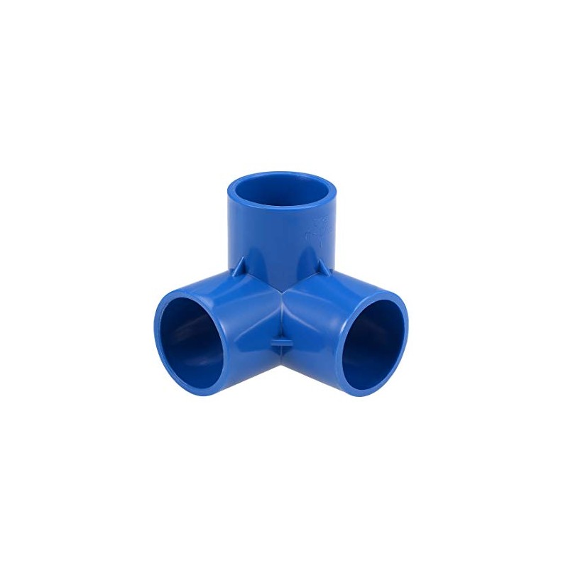 sourcing map 3-Way PVC Angle Fitting 32 mm, Pack of