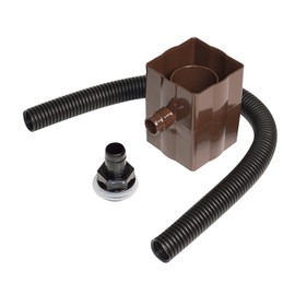 Brown Rain Water Diverter Kit Fits Both Square and Round Down Pipes
