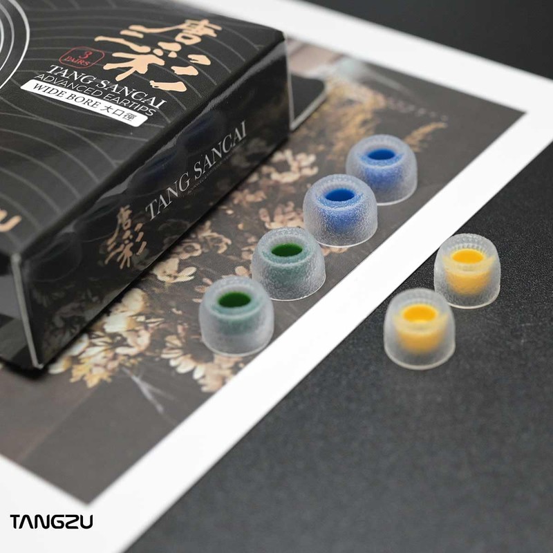 TANGZU Tang Sancai Wide Bore Eartips, Silicone in-Ear Monitor Ear
