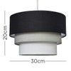 MiniSun Round Modern 3 Tier Fabric Ceiling Pendant Lamp Light