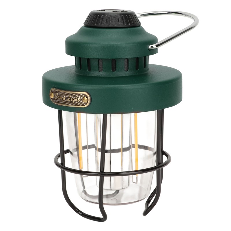 Retro LED Camping Lantern Portable Multifunctional Rechargeable Tent Light for