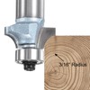 sourcing map 2pcs Roundover Router Bit 1/4 Shank 3/16" Radius