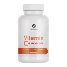 Vitamin C + Acerola 60 Kapseln Unterstützt die Immunität