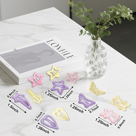 ELANE 20 Pcs Small Snap Hair Clips for Women Girl,Cute Hair Barrettes for Women Fine Thin Hair Accessories (Multi-color)