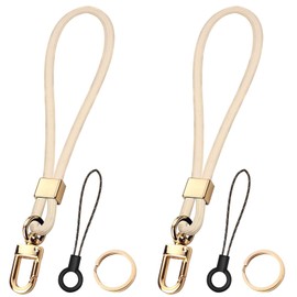2Pcs Keychain Wristlet Strap, Simple and Elegant Keychain Key Ring Wrist Lanyards for Keys, Suitable for Various Occasions to Free Your Hands Wristlet Keychain Accessories Cute Keychain Accessories