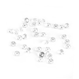 Zerodis 1000 Cuentas de Diamante acrílico Transparente para Soporte de estallido Relleno de jarrón para Centro de Mesa Boda Despedida de Soltera decoración de jarrón de 6 mm (Transparente)