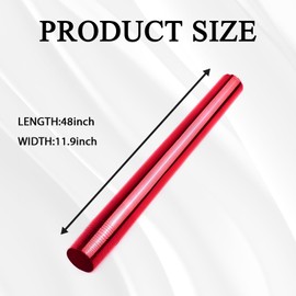 Hirificing Tint Film for Taillight Headlight Fog Light, 12×48 Inches Vinyl Self-Adhesive Car Tail Light Tape, Brake Light Headlight Cover Protection Film Color Shiny Chameleon Sticker (Red)