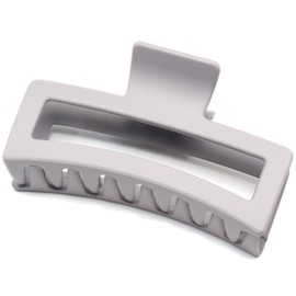 QinGoo Giant Grey Matte Hair Clip Large Beautiful Women's Hair Clip Elegant Hair Accessory Plastic Headpiece 1 Piece (12.7 cm x 5.3 cm, Grey)