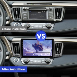 Android 13 Car Radio for 2+32G Toyota RAV4 2013-2018 10.1'' 1280 * 720 Touchscreen Car Stereo with Carplay Android Auto Backup Camera Mirror Link GPS Navigation WiFi 6 Bluetooth 5.4 FM SWC