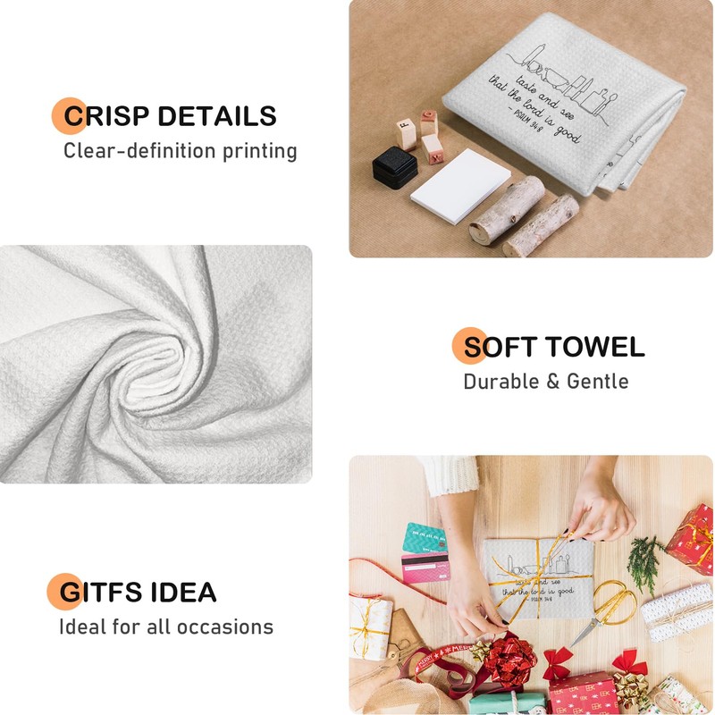 Trenstise Christian Kitchen Towels, Taste and See That The Lord