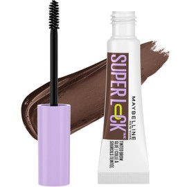 Maybelline Super Lock Brow Glue Eyebrow Gel, Lightweight and Waterproof Tinted Brow Gel For Up To 24HR Hold, Deep Brown, 1 Count