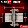 Exhaust Flange 3" Quick Exhaust Flex Spring Flanges with Bolts