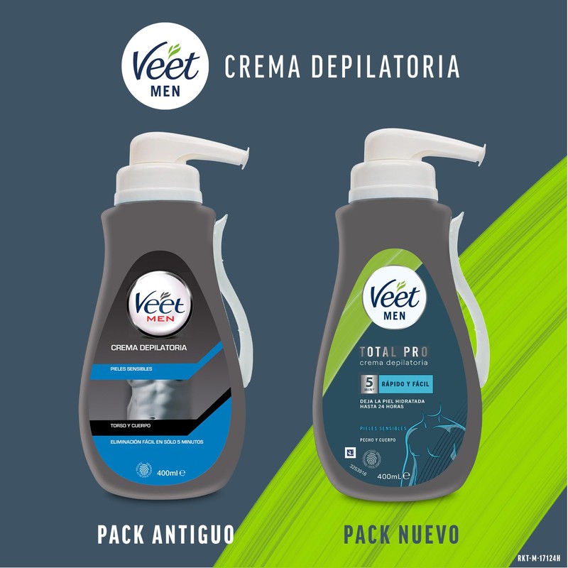 Veet Men Cream Depilatoria Pieles Sensitive 400 ml