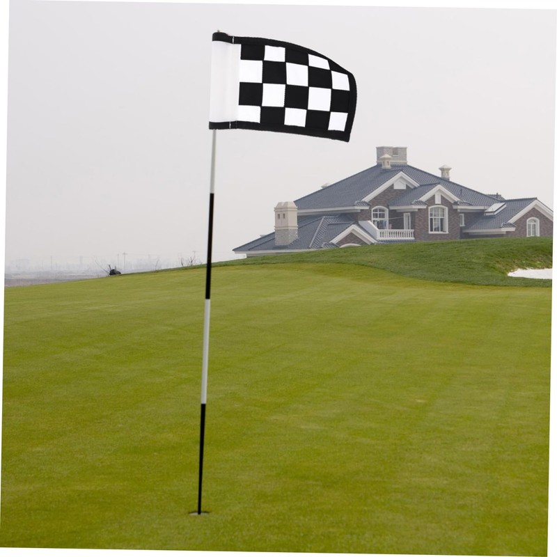 BESPORTBLE Golf Practice Flag Checkered Detachable Training Flag for Putting