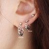 Milacolato 925 Sterling Silver Small Hoop Earrings 18K White Gold