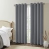 VEHEDE Blackout Grey Thermal Curtains for Living Room 90 Inch