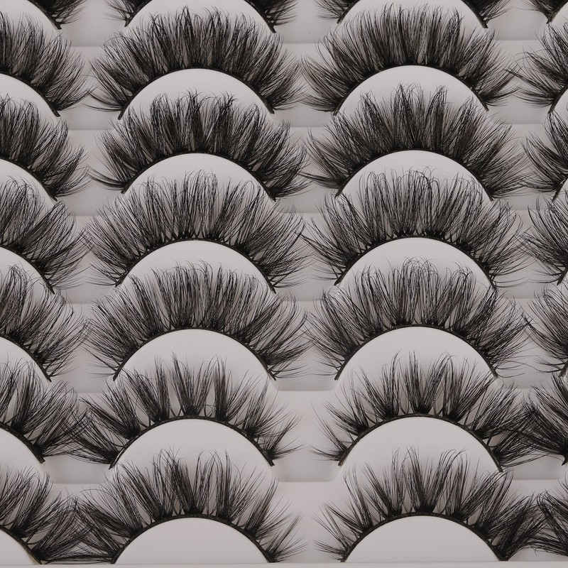 False Eyelashes 48 Pairs 6 Styles Mixed Fluffy Curled Fake