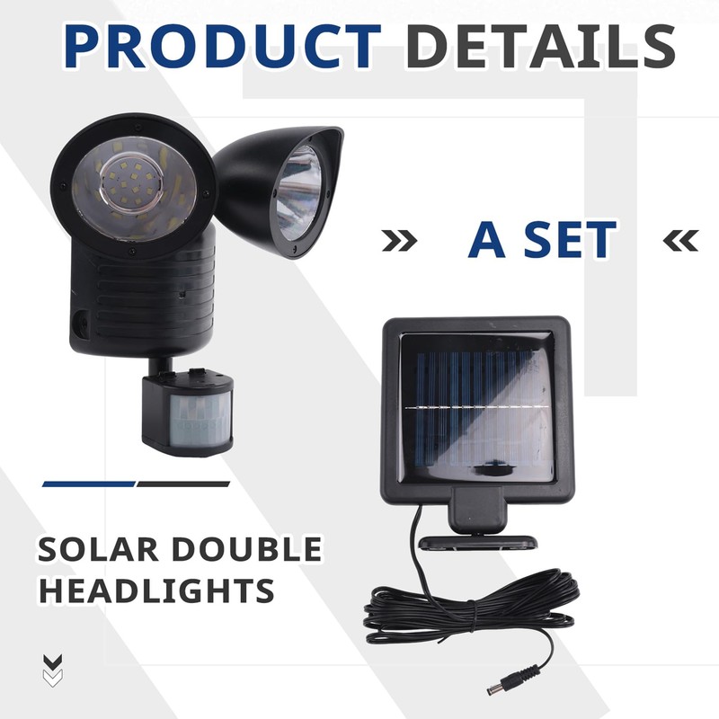 Aswalling 22 LED Dual Security Detector Solar Spot Light Motion