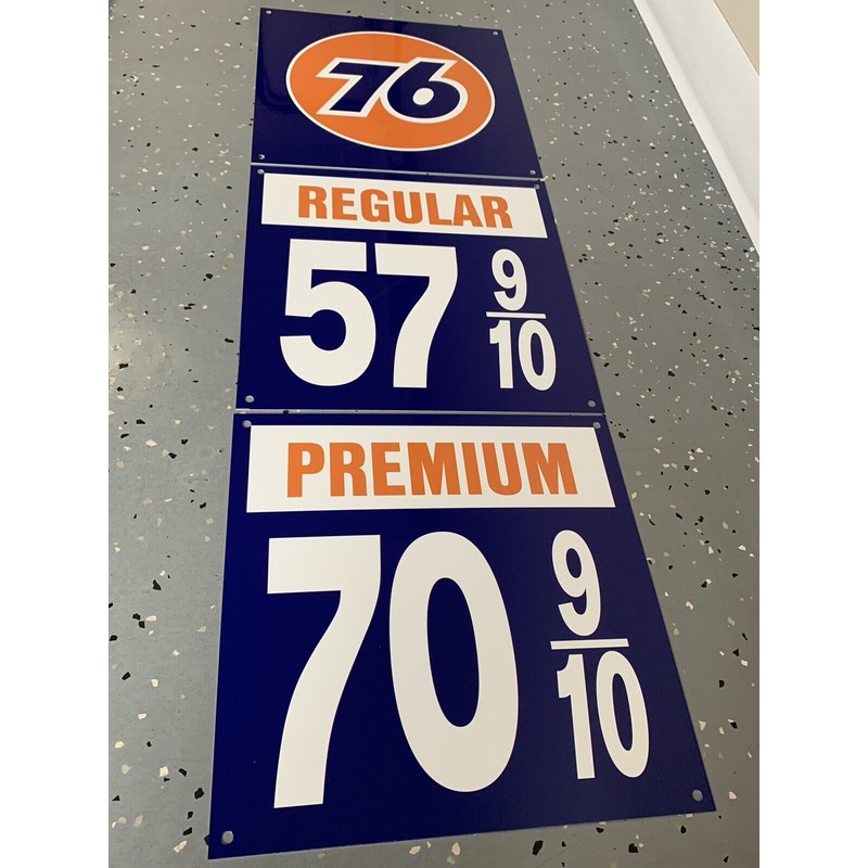 Union 76 Gasoline sign 3 piece vintage reproduction 1960-70s Prices