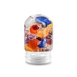 VitaJuel AYURVEDA Edelsteinmodul für ViA Flasche mit Milchopal – Amethyst – Bergkristall – Lapislazuli – Granat – Karneol – Orangencalcit
