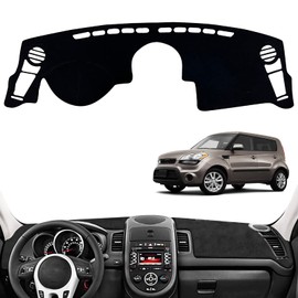 INUBOXES - Tapete antideslizante para tablero de salpicadero, compatible con Kia Soul 2010, 2011, 2012, 2013, protector solar (borde negro)