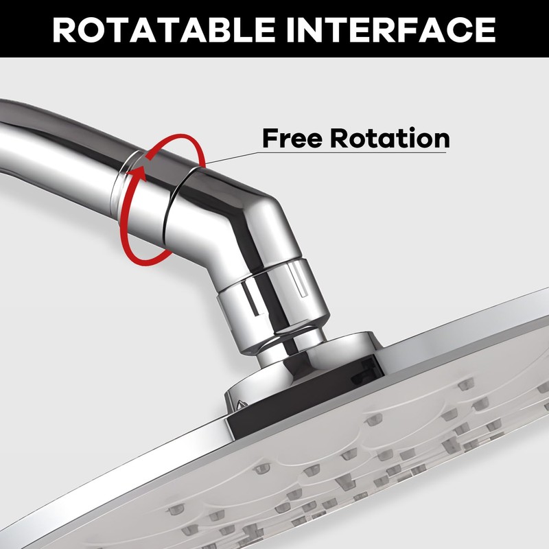 Shower Head Elbow Adapter, All Metal Handheld & Wall-Mounted Shower