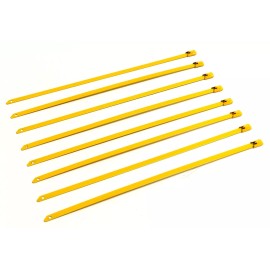 Unbranded QTY 4 8" UNIVERSAL STAINLESS STEEL ZIP TIE CABLE FOR EXHAUST HEADER WRAP YELLOW