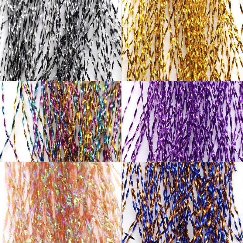 YZD Colorful Crystal Flash Fly Fishing Line 12 Packs Fly
