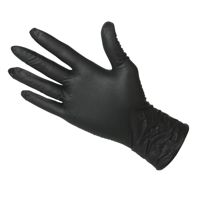 100 Large Black Nitrile Disposable Gloves Powder Free, Food, Care,