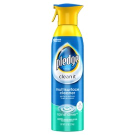 Pledge Multisurface Cleaner Spray, Rainshower Scent - Electronic, Stainless Steel & Glass Cleaner (1 Aerosol Spray), 9.7 oz