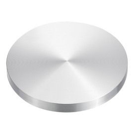 sourcing map M10 Thread 100 mm Diameter Round Shape Aluminium Disc Hardware 1 Piece, Aluminium Circle Disc Glass Plate Adapter for Glass Table