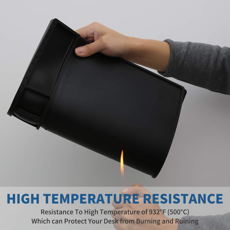 HTM-202 Black Silicone Soldering Mat Heat Resistant Large Magnetic Electronic