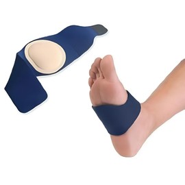 AT Surgical Arch Support Brace (2-Pack) - Plantar Fasciitis Gel Strap for Men, Woman - Orthotic Compression Support Wrap Aids Foot Pain, High Arches, Flat Feet, Heel Fatigue (Small)