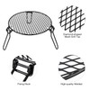 REDCAMP Folding Campfire Grill Grate Top for Solo Stove Bonfire,