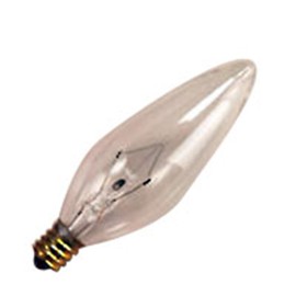 Halco BC2971 1003-25W Candelabra Light Bulb - B10 - Clear - Straight Tip - 3000 Life Hours - 220 Lumens - 130V