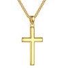18K-Gold-Plated Cross Necklace for Men, 925 Sterling Silver Mens Cross
