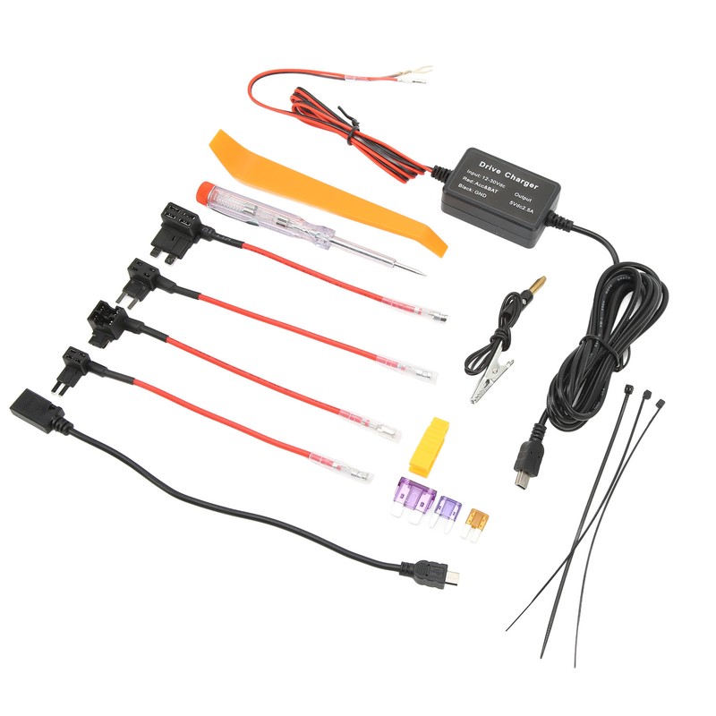 Dash Cam Hardwire Kit MINI USB Adapter 12V‑30V to 5V