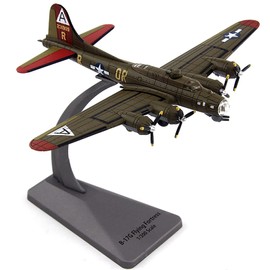 B-17G WWII US Air Fortress Bomber Texas Air Show Finished Aircraft Model 1/200 6.7-Inch Jet Die-Casting Aircraft Model Simulation Finished Military Decoration