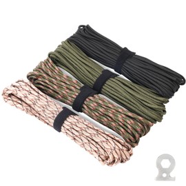 HOTUT 40 m Paracord 4 mm, Pack of 4 x 33 ft Paracord Cords, Tear-Resistant Nylon Rope, 7 Core Strands, Holds up to 250 kg / 550 lb, Nylon Cord for Camp, Survival, Outdoor, Collar Bracelet