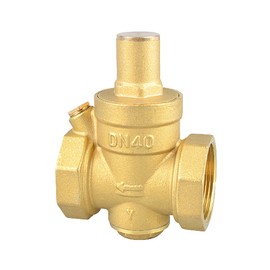 Pressure Regulator Valve Reducing Valve Adjustable Brass Water Pressure Valve for Water Purification Equip (DN40, Medium)