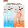 Sofucor 42 Inch Ceiling Fans with Lights-Modern Brown Small Bedroom