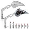 Motorcycle Mirrors for Handlebars - Chrome CNC Adjustable Motorcycle Rearview