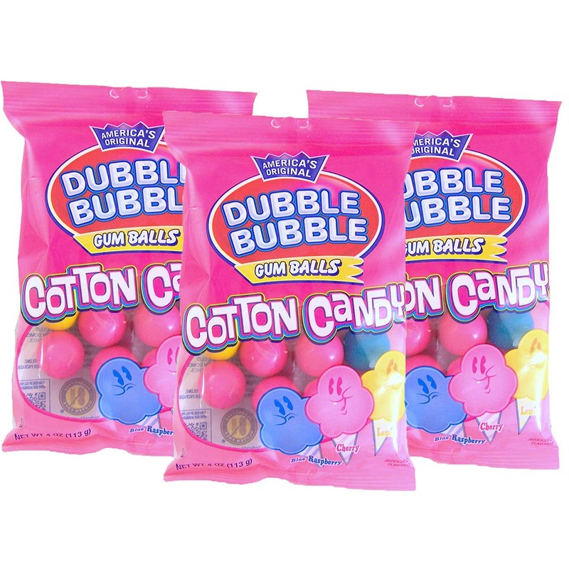 Dubble Bubble Dubble Bubble Cotton Candy Gum Balls, 4 Ounce,
