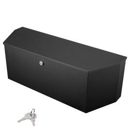 Happybuy Trailer Storage Box, Durable Carbon Steel Build. Secure Lock with Keys. Ideal for Pickup Trucks, RVs & Utility Trailers. Dimensions: 36"x12"x12".